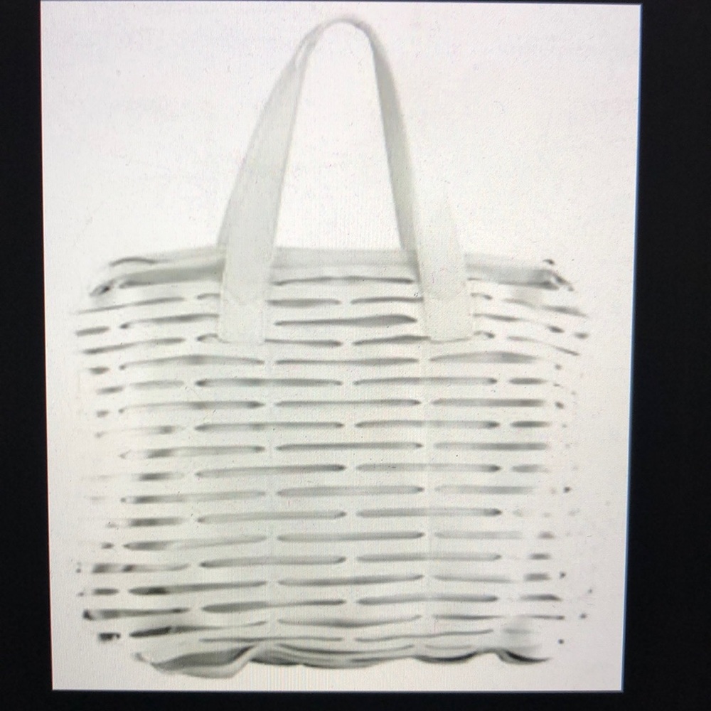 Romy Gold White Biker Slash Bag